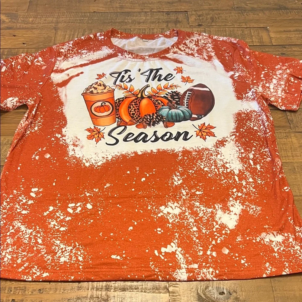 Festive Fall/Football 'Tis The Season Women's Tee - Picture 1 of 4